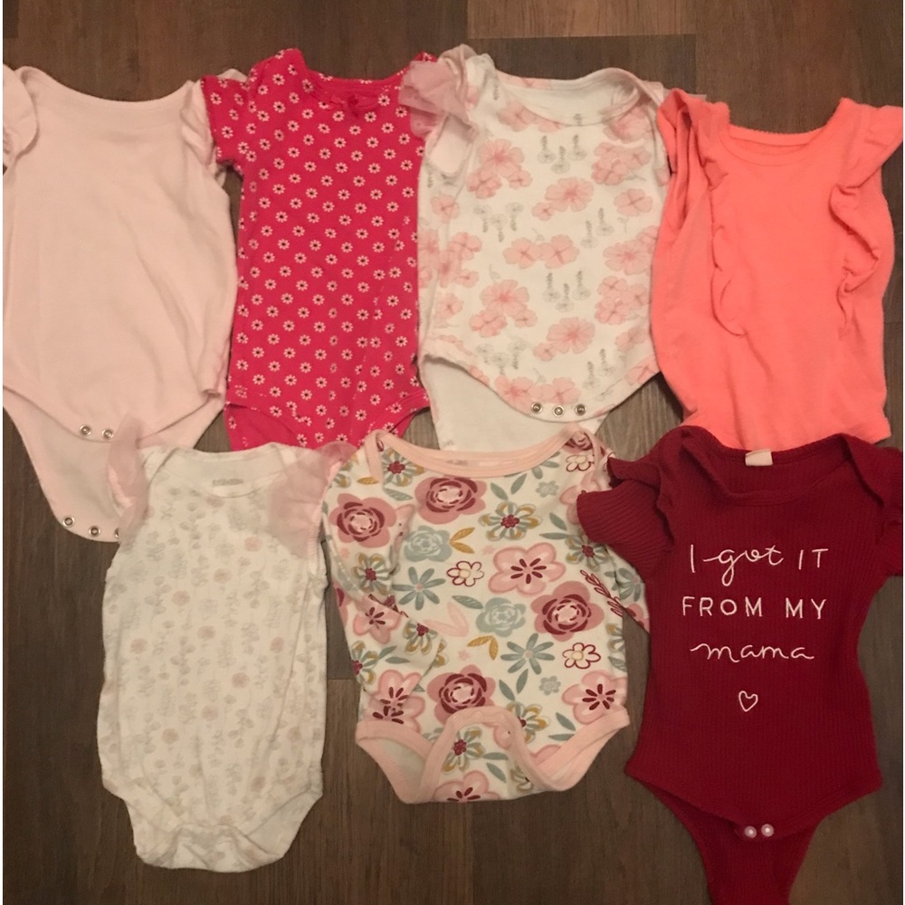 Bundle of 3-6 month baby girl onesies